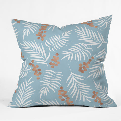 Emanuela Carratoni Pastel Mistletoe Outdoor Throw Pillow