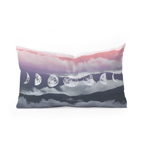 Emanuela Carratoni Pastel Moontime Oblong Throw Pillow
