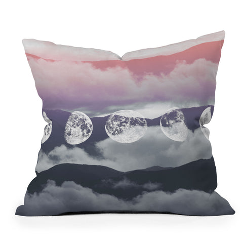 Emanuela Carratoni Pastel Moontime Throw Pillow