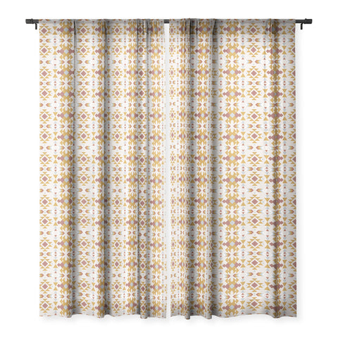 Emanuela Carratoni Pastel Native Mood Sheer Window Curtain