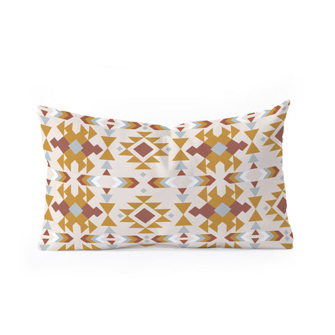 Emanuela Carratoni Pastel Native Mood Oblong Throw Pillow