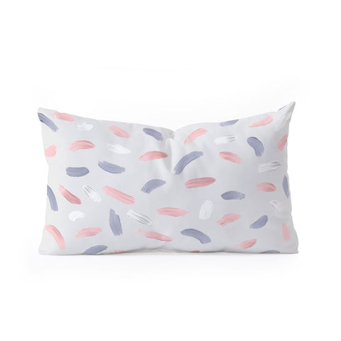 Emanuela Carratoni Pastel Paint Oblong Throw Pillow