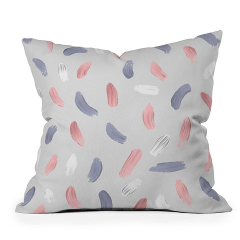 Emanuela Carratoni Pastel Paint Throw Pillow