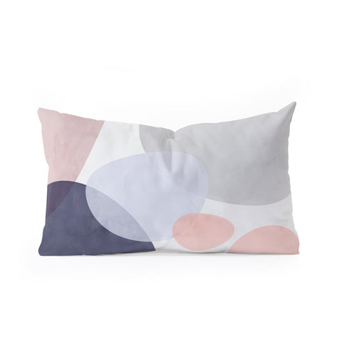 Emanuela Carratoni Pastel Shapes III Oblong Throw Pillow