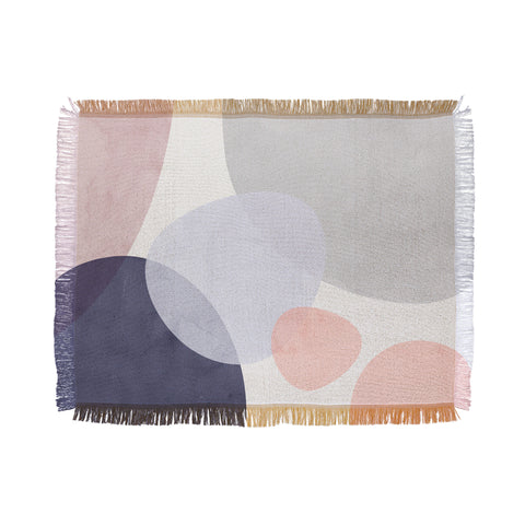 Emanuela Carratoni Pastel Shapes III Throw Blanket