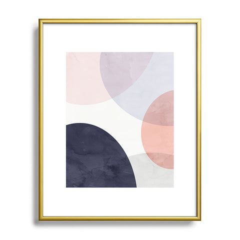 Emanuela Carratoni Pastel Shapes Metal Framed Art Print