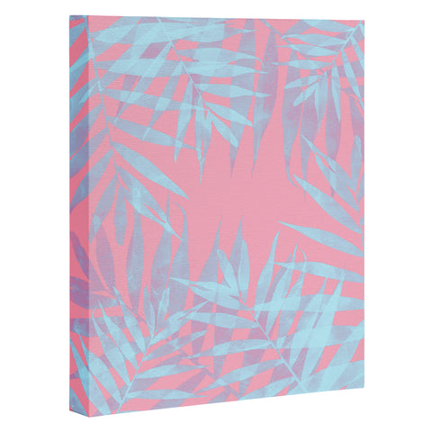 Emanuela Carratoni Pink and Blue Tropicana Art Canvas