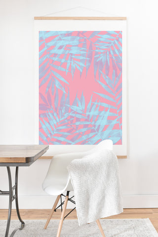 Emanuela Carratoni Pink and Blue Tropicana Art Print And Hanger