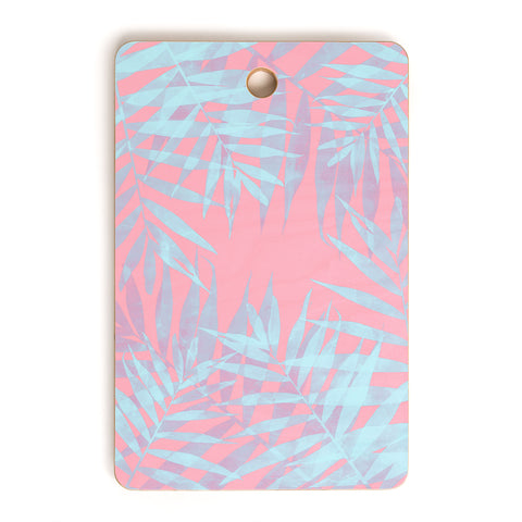 Emanuela Carratoni Pink and Blue Tropicana Cutting Board Rectangle