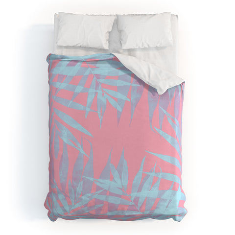 Emanuela Carratoni Pink and Blue Tropicana Duvet Cover