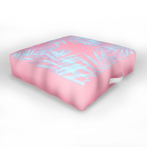 Emanuela Carratoni Pink and Blue Tropicana Outdoor Floor Cushion