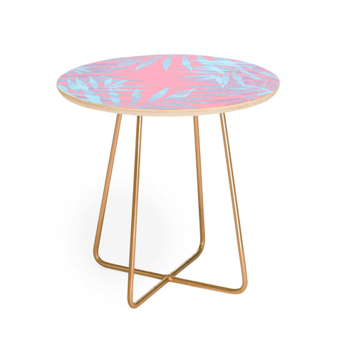 Emanuela Carratoni Pink and Blue Tropicana Round Side Table