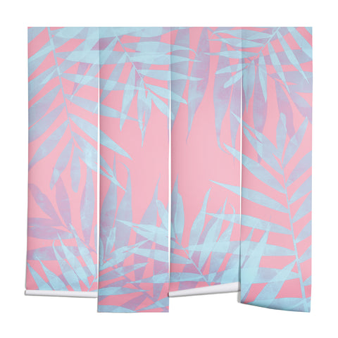 Emanuela Carratoni Pink and Blue Tropicana Wall Mural