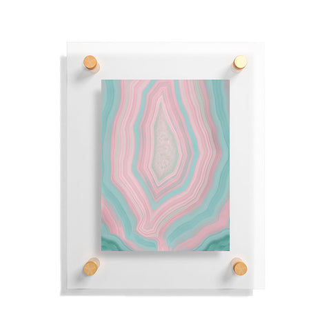 Emanuela Carratoni Pink and Teal Agate Floating Acrylic Print