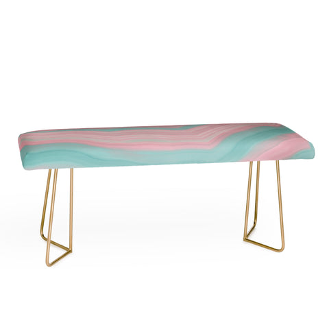 Emanuela Carratoni Pink and Teal Agate Bench