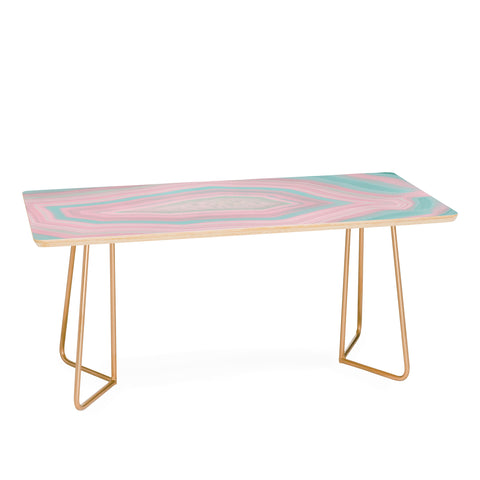 Emanuela Carratoni Pink and Teal Agate Coffee Table
