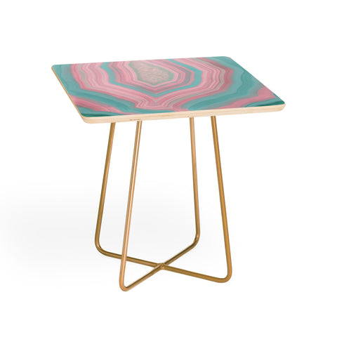 Emanuela Carratoni Pink and Teal Agate Side Table