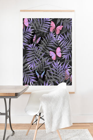 Emanuela Carratoni Pink Butterflies Dance Art Print And Hanger