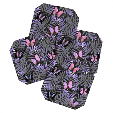 Emanuela Carratoni Pink Butterflies Dance Coaster Set