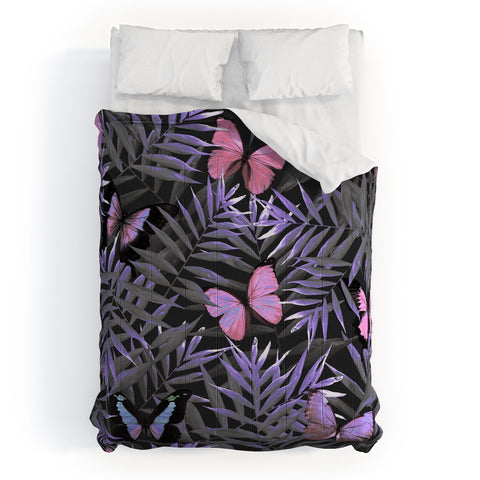 Emanuela Carratoni Pink Butterflies Dance Comforter