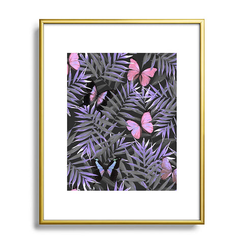 Emanuela Carratoni Pink Butterflies Dance Metal Framed Art Print