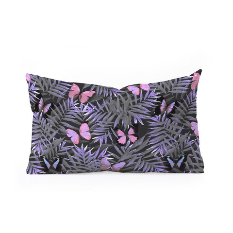 Emanuela Carratoni Pink Butterflies Dance Oblong Throw Pillow