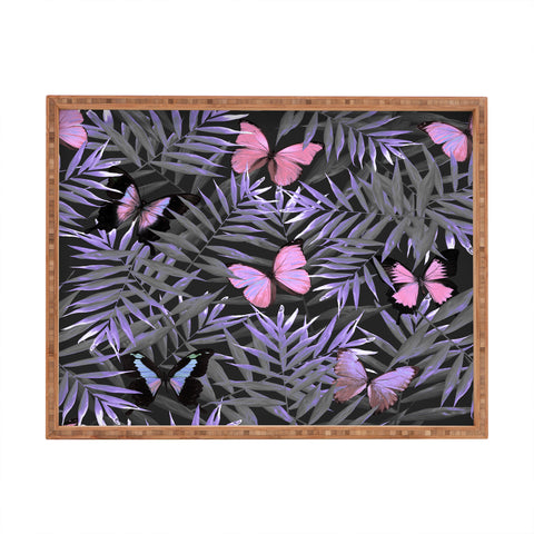 Emanuela Carratoni Pink Butterflies Dance Rectangular Tray