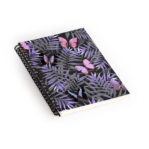 Emanuela Carratoni Pink Butterflies Dance Spiral Notebook