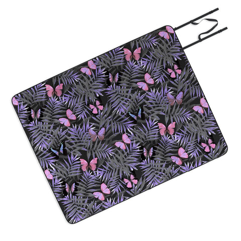 Emanuela Carratoni Pink Butterflies Dance Picnic Blanket