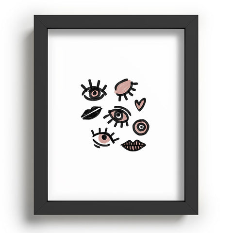 Emanuela Carratoni Pink Eyes Recessed Framing Rectangle