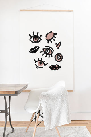 Emanuela Carratoni Pink Eyes Art Print And Hanger