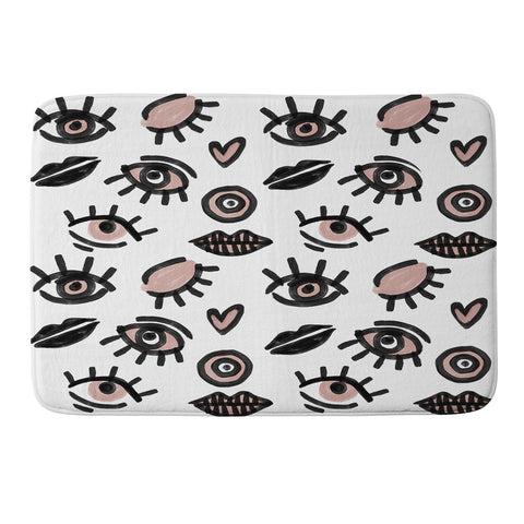 Emanuela Carratoni Pink Eyes Memory Foam Bath Mat