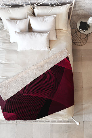 Emanuela Carratoni Pink Idea Fleece Throw Blanket