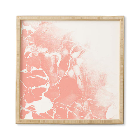 Emanuela Carratoni Pink Marble with White Framed Wall Art