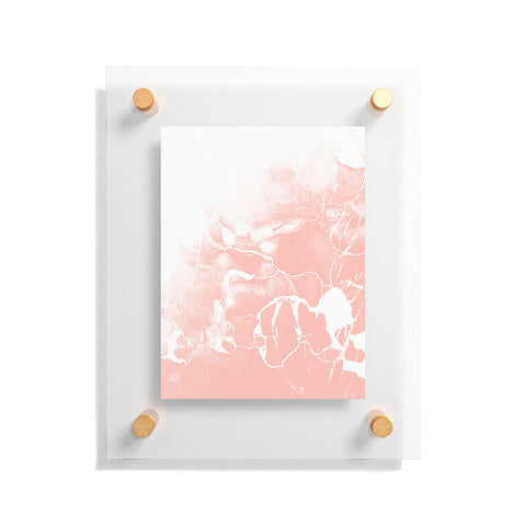 Emanuela Carratoni Pink Marble with White Floating Acrylic Print