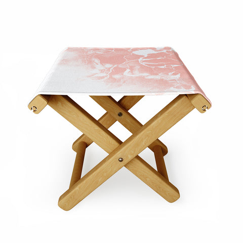 Emanuela Carratoni Pink Marble with White Folding Stool