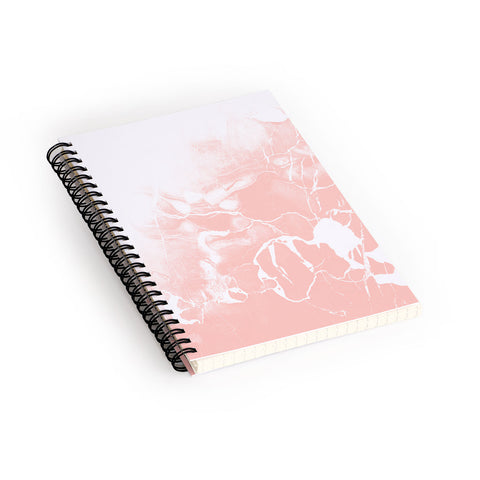 Emanuela Carratoni Pink Marble with White Spiral Notebook