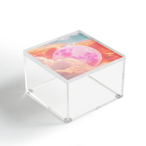 Emanuela Carratoni Pink Moon Landscape Acrylic Box