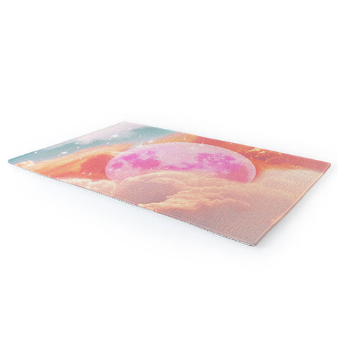 Emanuela Carratoni Pink Moon Landscape Area Rug