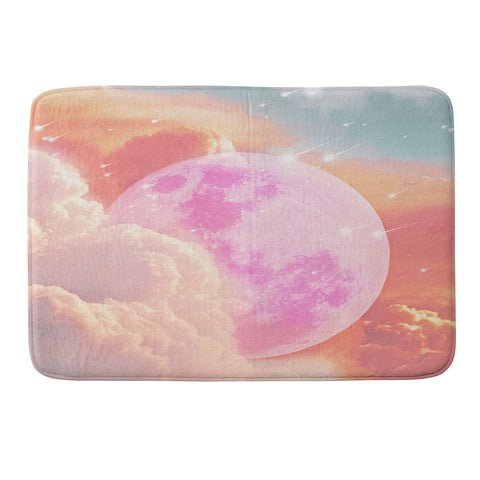 Emanuela Carratoni Pink Moon Landscape Memory Foam Bath Mat