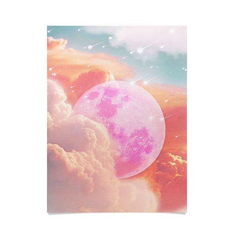 Emanuela Carratoni Pink Moon Landscape Poster