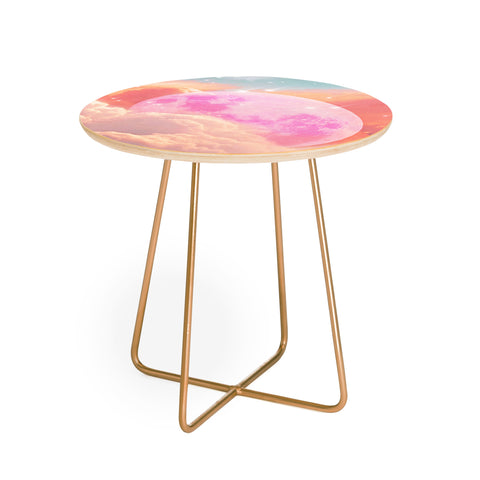 Emanuela Carratoni Pink Moon Landscape Round Side Table