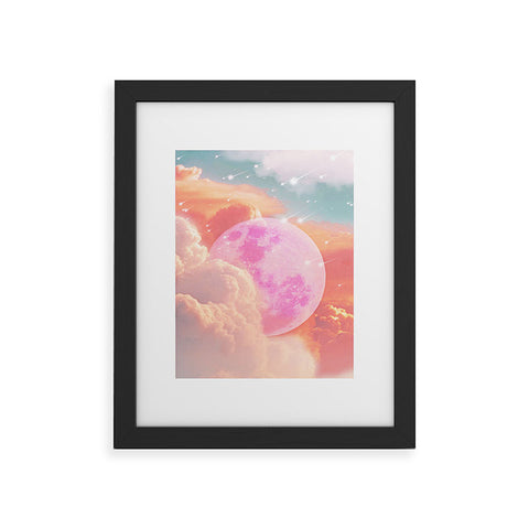Emanuela Carratoni Pink Moon Landscape Framed Art Print