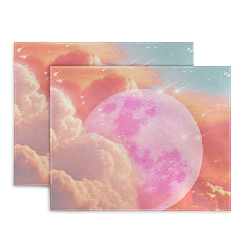 Emanuela Carratoni Pink Moon Landscape Placemat