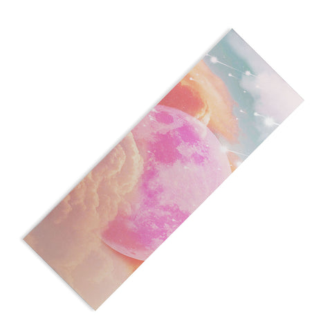 Emanuela Carratoni Pink Moon Landscape Yoga Mat