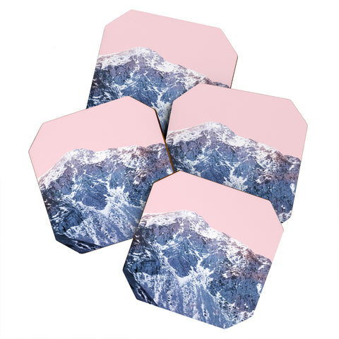 Emanuela Carratoni Pink Mountains Coaster Set