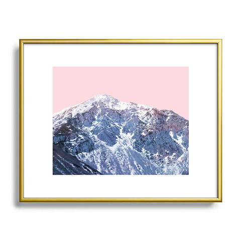 Emanuela Carratoni Pink Mountains Metal Framed Art Print