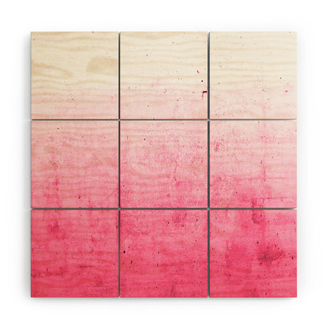 Emanuela Carratoni Pink Ombre Wood Wall Mural