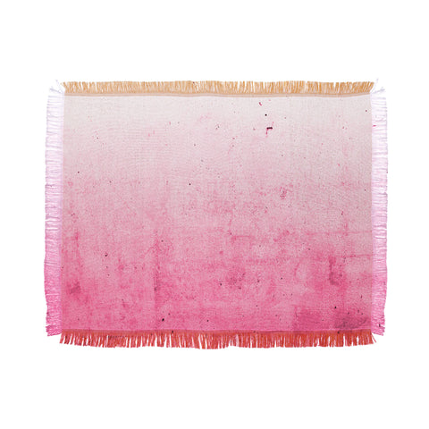 Emanuela Carratoni Pink Ombre Throw Blanket