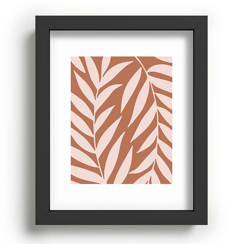 Emanuela Carratoni Pink Palms on Baked Earth Recessed Framing Rectangle